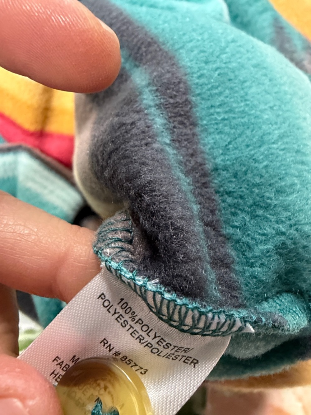O'Neill Aztec print Striped flannel Jacket in Teal, Coral & Mustard Large NWT - Picture 8 of 8